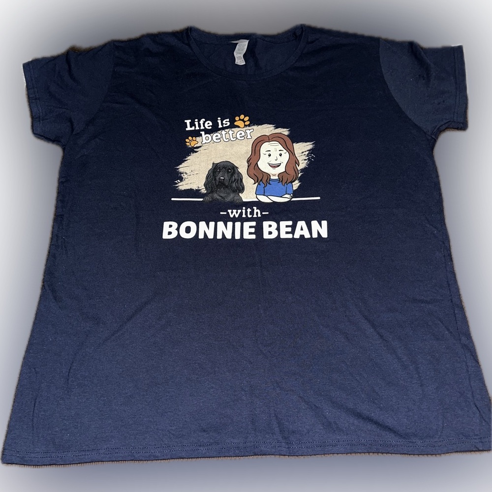 Women’s Gildan Navy Life is Better with Bonnie Bean Tee - XXL